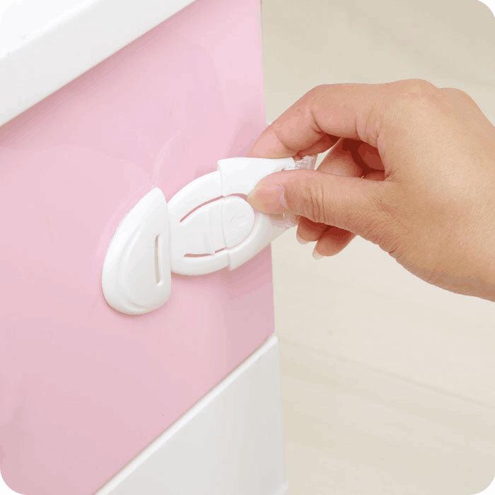 Grosir - 8035 Tali Pengunci Lemari Rak /  Baby Safety Lock Drawer  / Tali Pengait Lemari Pintu / Pe