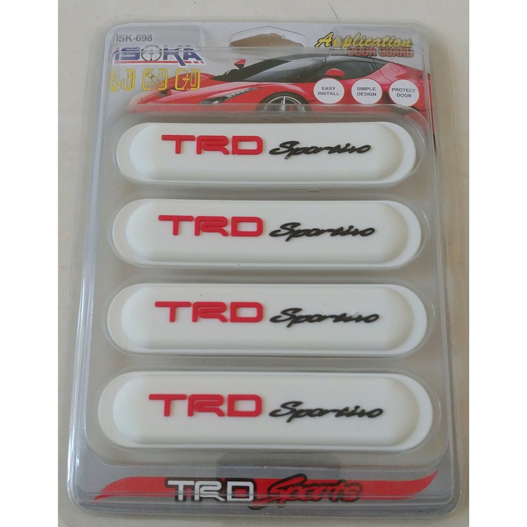 Doorguard mobil pelindung pintu mobil TOYOTA UNIVERSAL LOGO TRD warna PUTIH MERAH HITAM BIRU ABU