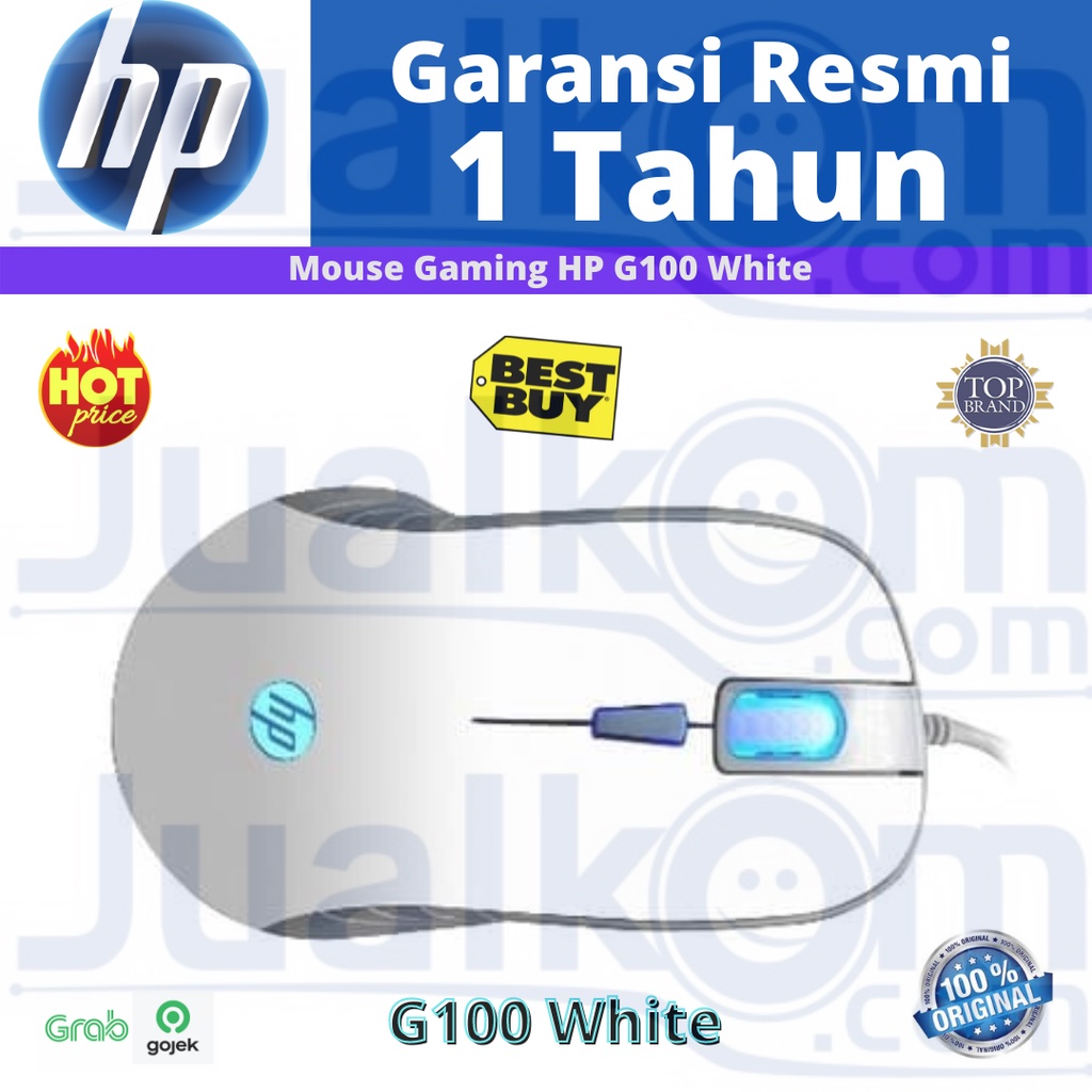 HP Mouse Gaming G100 White