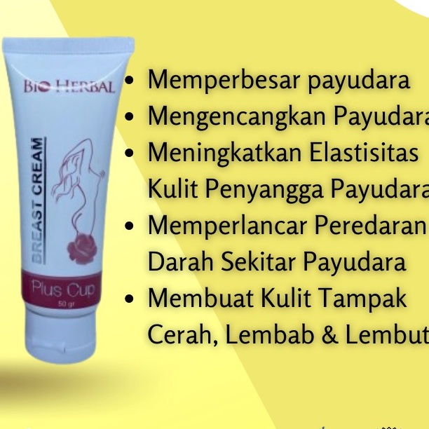 [ORI] KRIM PEMBESAR &amp; PENGENCANG PAYUDARA WANITA AMPUH -  BIO HERBAL BREAST CREAM BPOM ORIGINAL