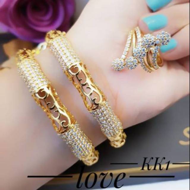 Xuping set perhiasan lapis emas 24k 0334