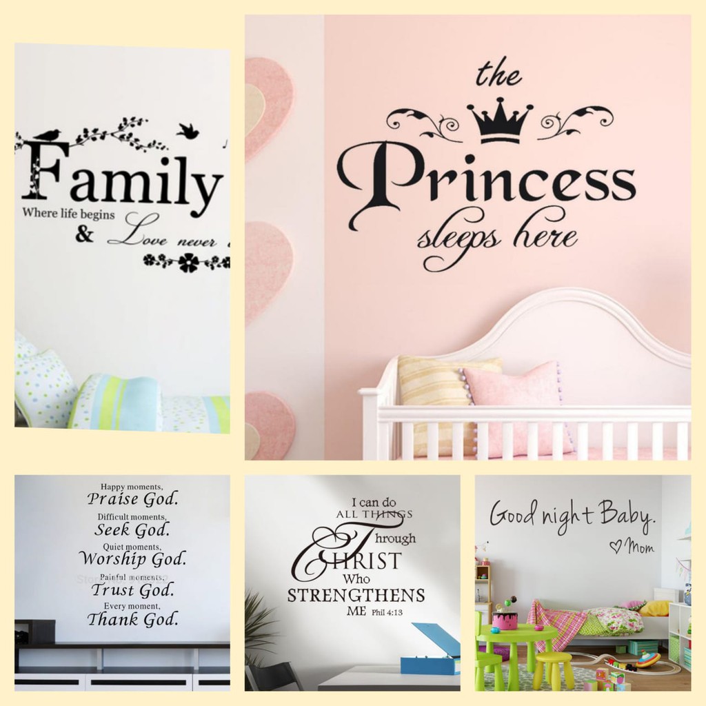 [GD] WALLSTICKER STICKER STIKER KATA KATA MUTIARA LAUNDRY HOME FAMILY KITCHEN DAPUR DINDING TEMBOK