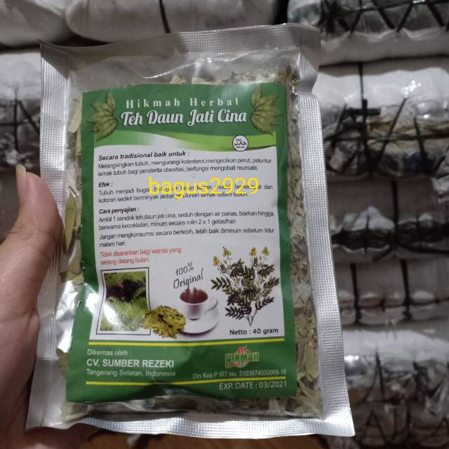 TEH JATI CINA 40gr / Teh Daun Jati / Teh Herbal Alami / Teh Diet / Teh Pelangsing