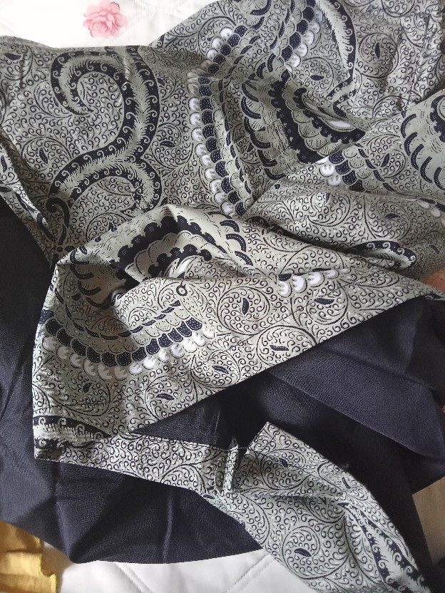 Babon Angkrem Grey Batik Lengan Pendek Full Furing Katun Halus Sragenan Hq Size M-xxl Batik Solo