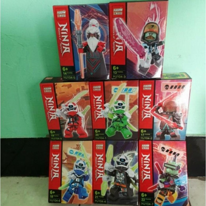 Flash Sale Mainan Lego Brick Ninja Ninjago Kai Llyod Wu Cole Zane ( 1Set = 8 Seri Termurah