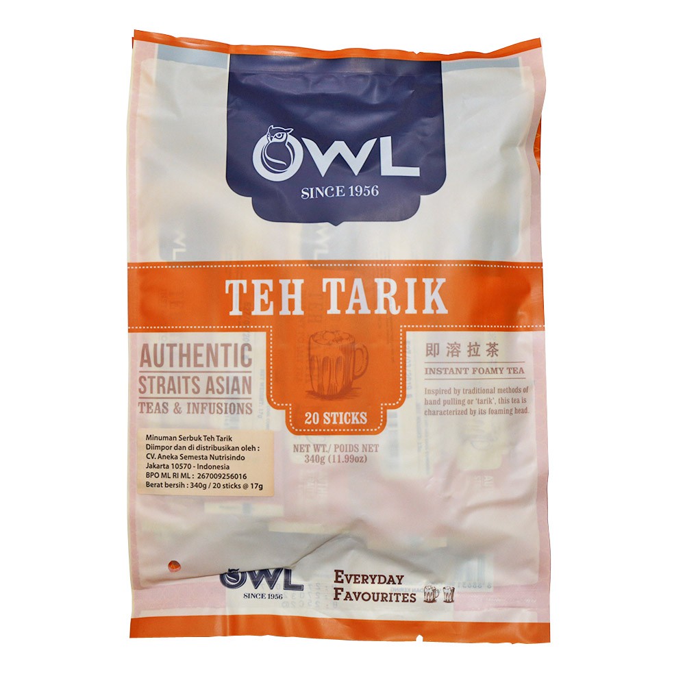 

OWL Teh Tarik Since 1956 - 340gr (20 sticks X 17gr) - hanifshop.id