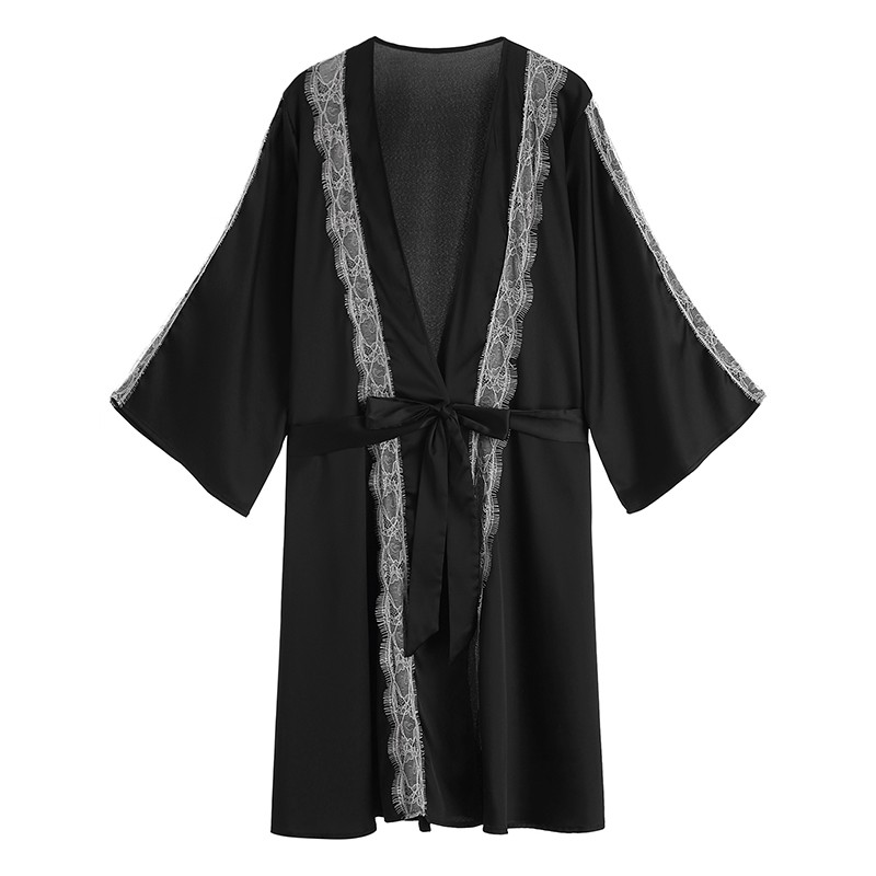 Sleepwear Kimono Lingerie Lace Sexy Night  Dress 8132