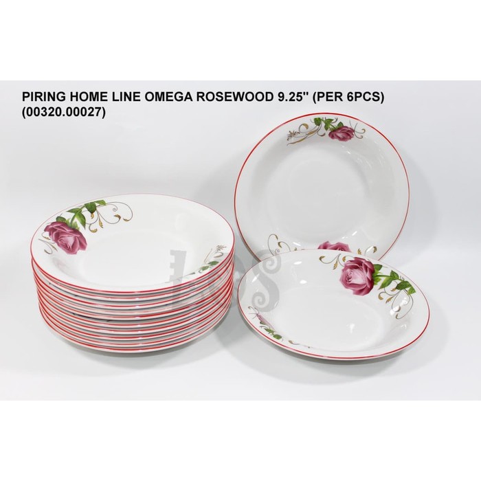 Piring Makan Keramik HOME LINE OMEGA ROSEWOOD 9.25 inch (00320.00027)