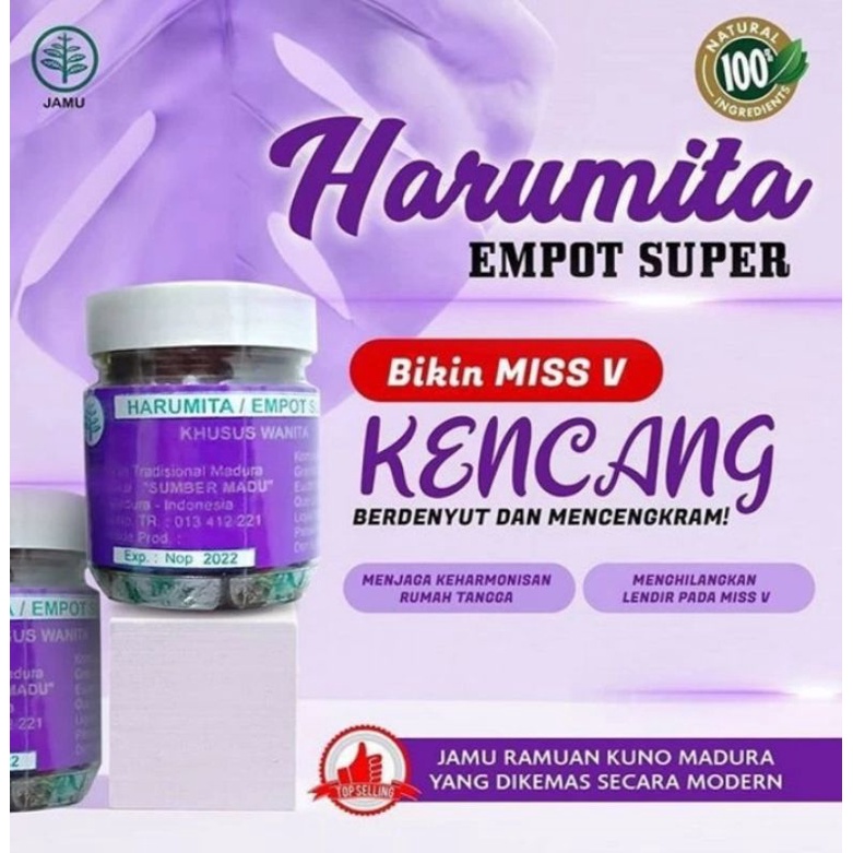 

Empot ayam super Harumita original/Jamu sepet Madura / Super empot berkah madu
