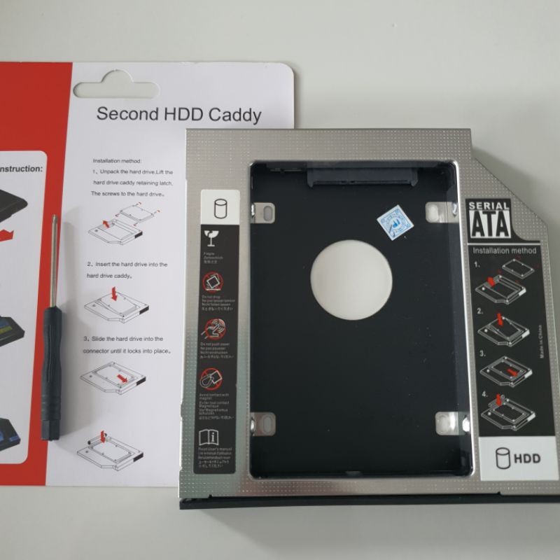 Nama produk  SECOND HDD CADDY HARDDISK 12.7MM SATA TEBAL HDD SLOT DVDRW LAPTOP