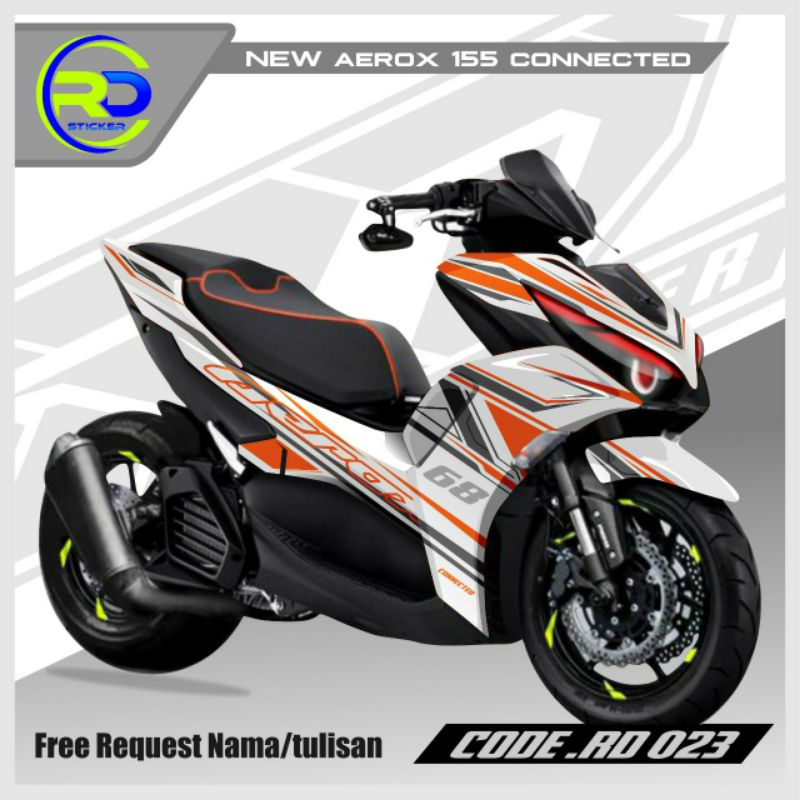 decal sticker aerox connected. sticker new aerox 2021. decal aerox 155