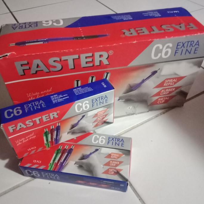 

Promo Awal tahun Pulpen Faster C6 HITAM 1 lusin Promo Awal tahun