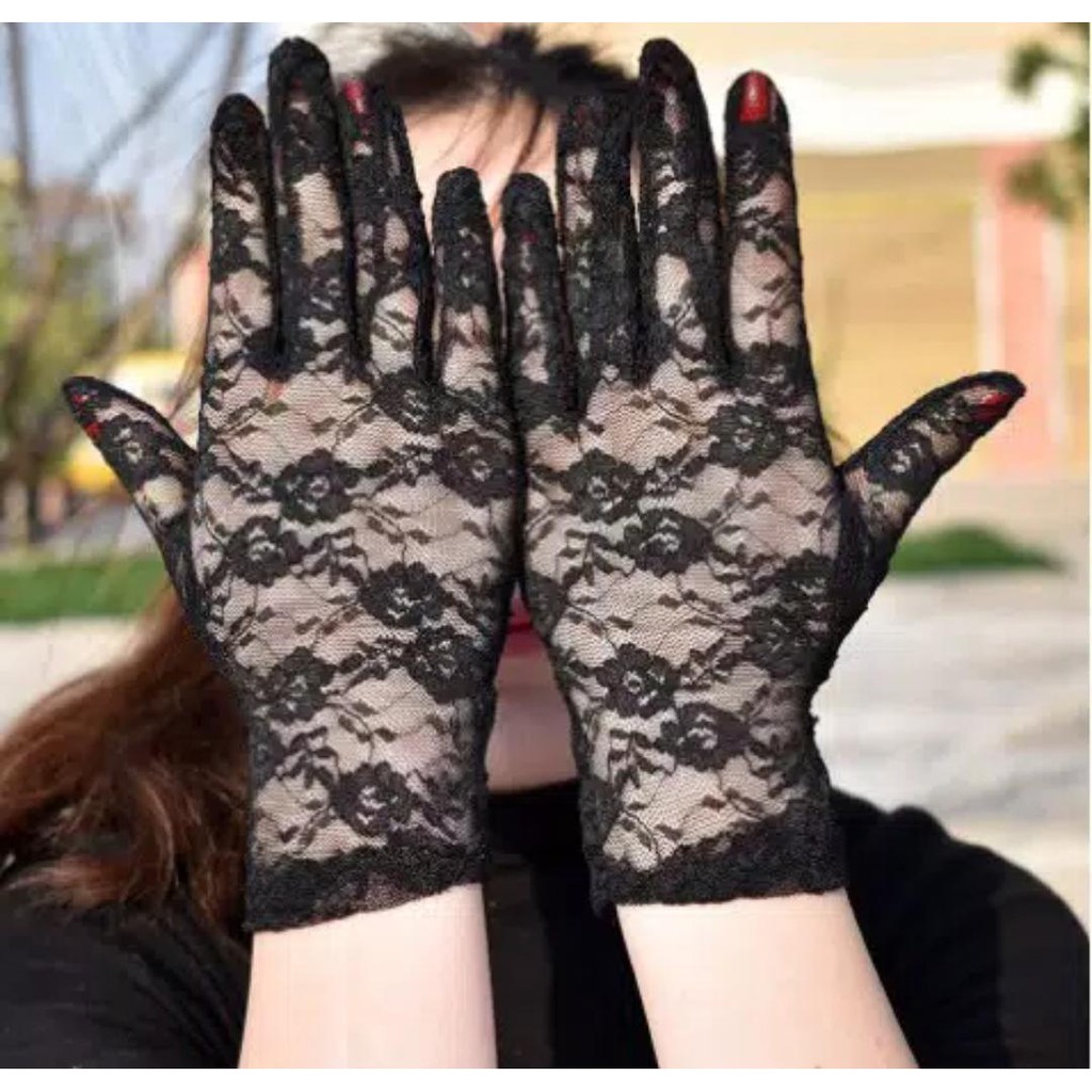 Adenium Gloves - Sepasang Sarung Tangan Brukat - Fashion Aksesories Wanita