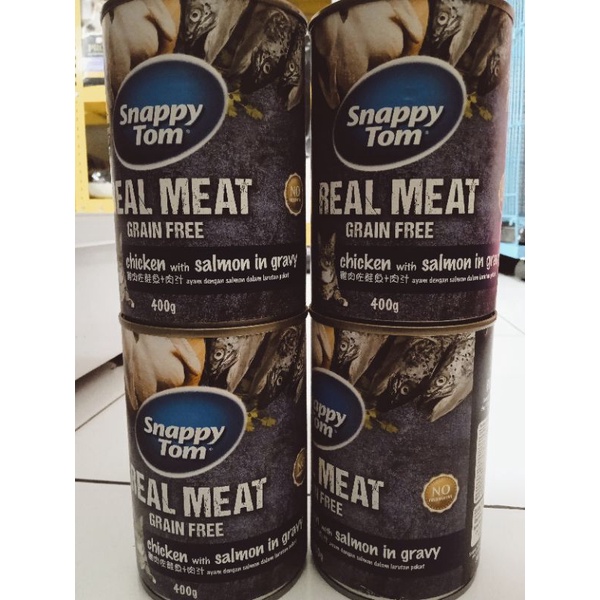 Snappy Tom Wet Food Paket 4 rasa Chicken With Salmon In Gravy