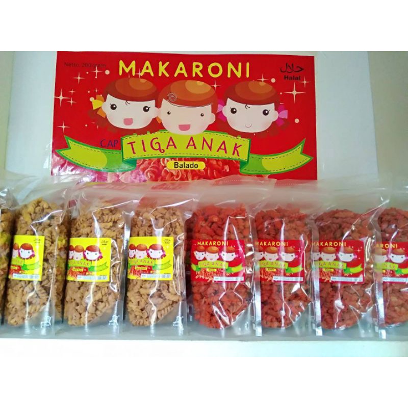 

makaroni spiral cap 3 anak