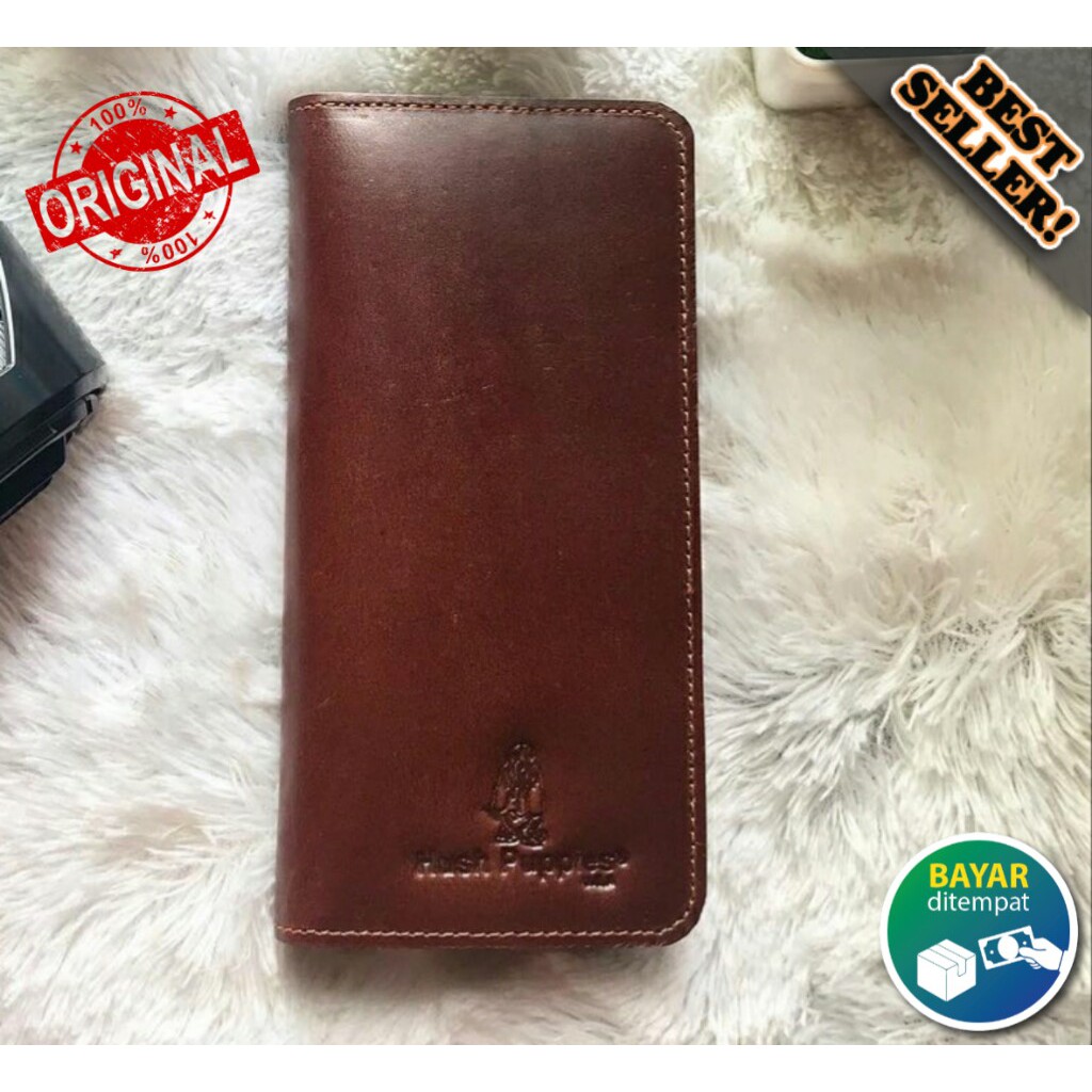 DOMPET PRIA WANITA KULIT ASLI HUSH PUPPIES 100% KULIT SAPI ASLI PANJANG