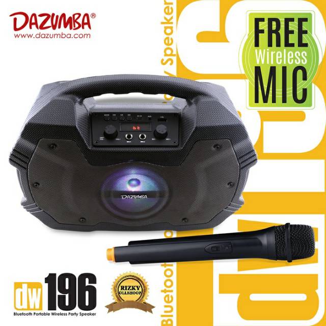 Dazumba DW196 Karaoke Speaker Bluetooth Portable + Mic Wireless