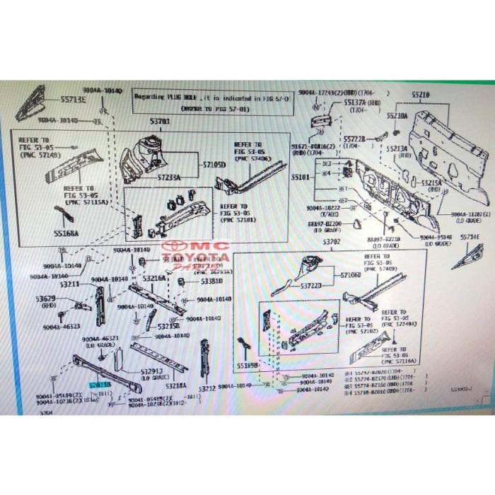 Support Radiator Palangan Depan Bawah Agya Alya 52131-BZ060