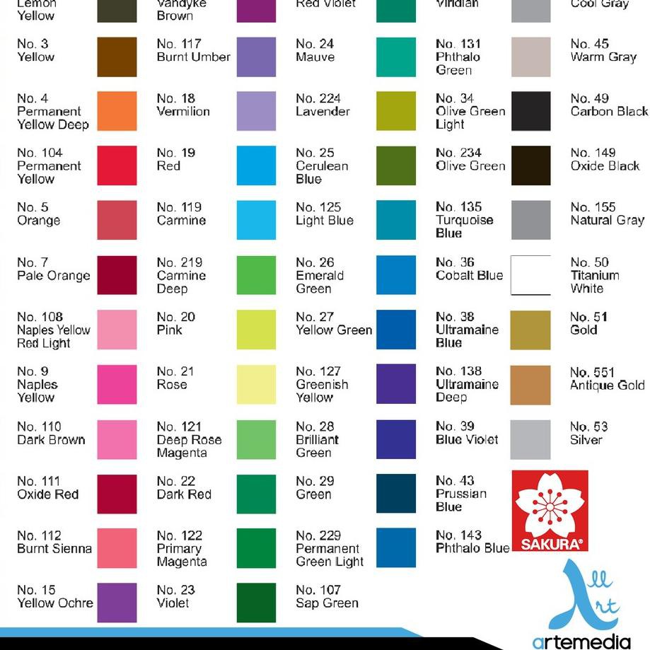 

K0P Sakura Acrylic Color 20ml - 02/03 Ready Stok