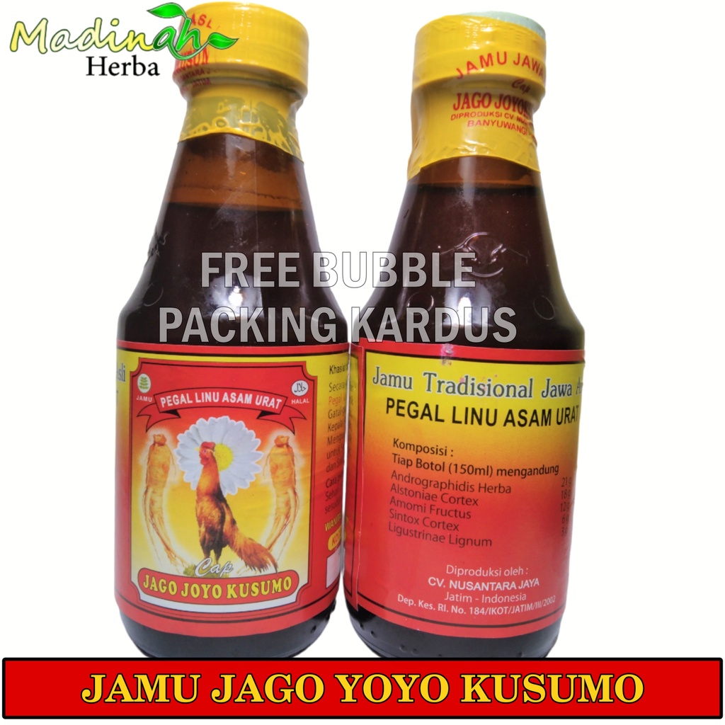 JAMU JAGO JOYOKUSUMO Pegal Linu Nyeri Asam Urat Asli 150 ml