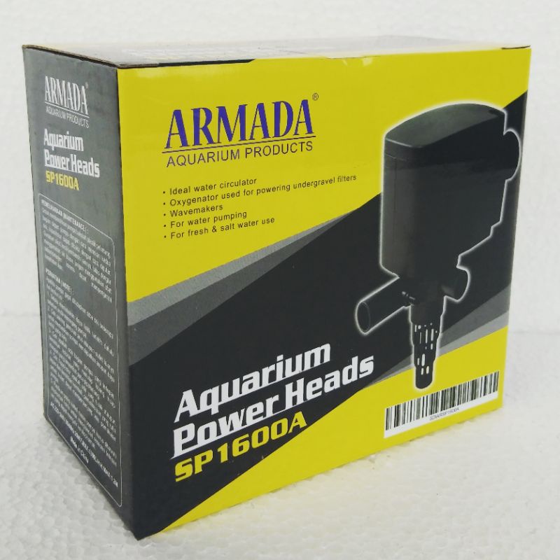 mesin pompa filter celup power head ph ARMADA SP 1600 waterpump aquarium water pump akuarium low watt