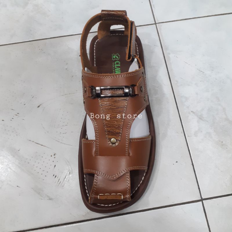 Sepatu sandal pria tali kulit asli sandal pria slide tali kulit asli sandal sepatu pria casual