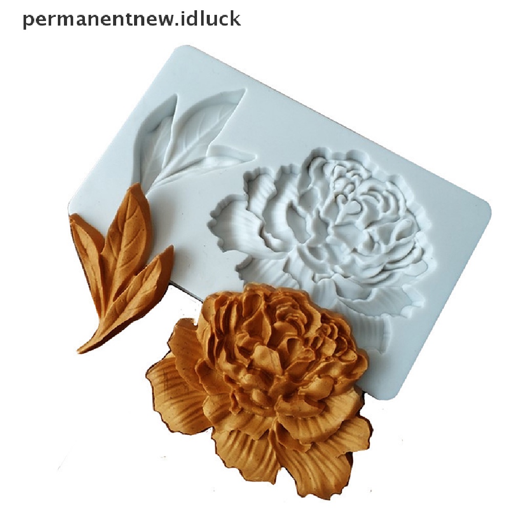 Cetakan Kue Bentuk Bunga Peony Bahan Silikon Untuk Dekorasi Dapur