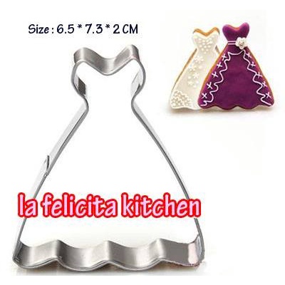 CK460 WEDDING DRESS CUTTER CETAKAN KUE FONDANT CLAY ROK ULTAH DEKORASI KUE ALAT DEKORASI CAKE COOKIE