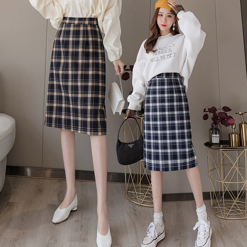 KARAKOREA 832 Hwasa Skirt Korean Midi Skirt Rok  Midi Motif 