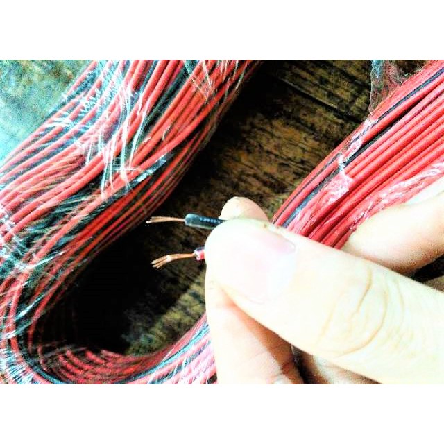 Kabel Serabut Merah Hitam 2x10mm Kabel NYZ 2x10 TUKUIKI 2x10 KECIL Kabel serabut ISI 2 Per meter