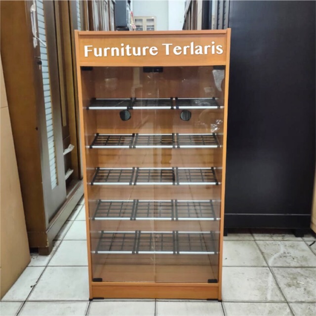 LEMARI SEPATU KAYU RAK SEPATU KAYU RAK SEPATU KACA