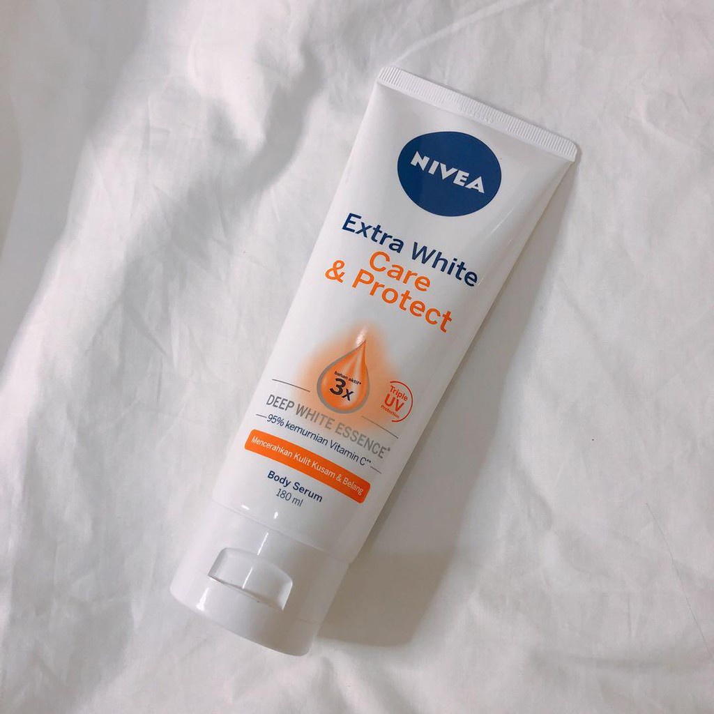 QEILA - NIVEA BODY SERUM EXTRA WHITE CARE AND PROTECT 180 ML | BPOM | READY