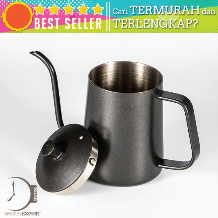 BISA COD Coffee Maker Pot Long Mouth Drip Kettle Teko Kopi Barista 600ml - One Two Cups 8408