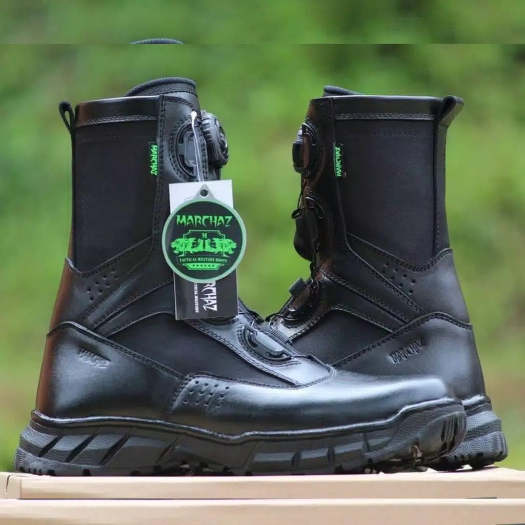 SEPATU PDL TALI PUTAR MARCHAZ KULIT ASLI SEPATU PDL TNI POLRI SECURITY SATPAM SEPATU BOOTS PRIA