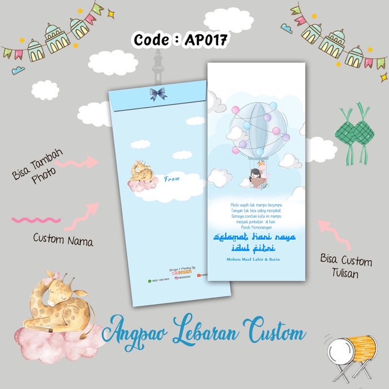 

Angpao / amplop lebaran idul fitri custom lucu unik
