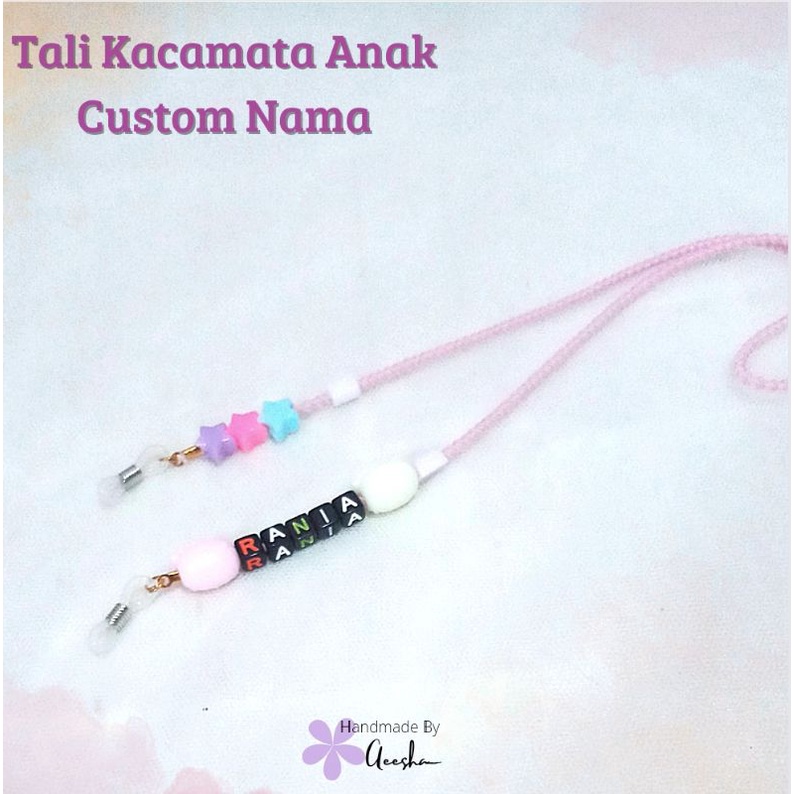 Tali kacamata wanita anak nama fashion custom karakter lucu