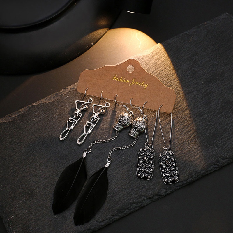 Siy 3 Pasang / Set Anting Tusuk Gantung Seri Halloween Untuk Wanita