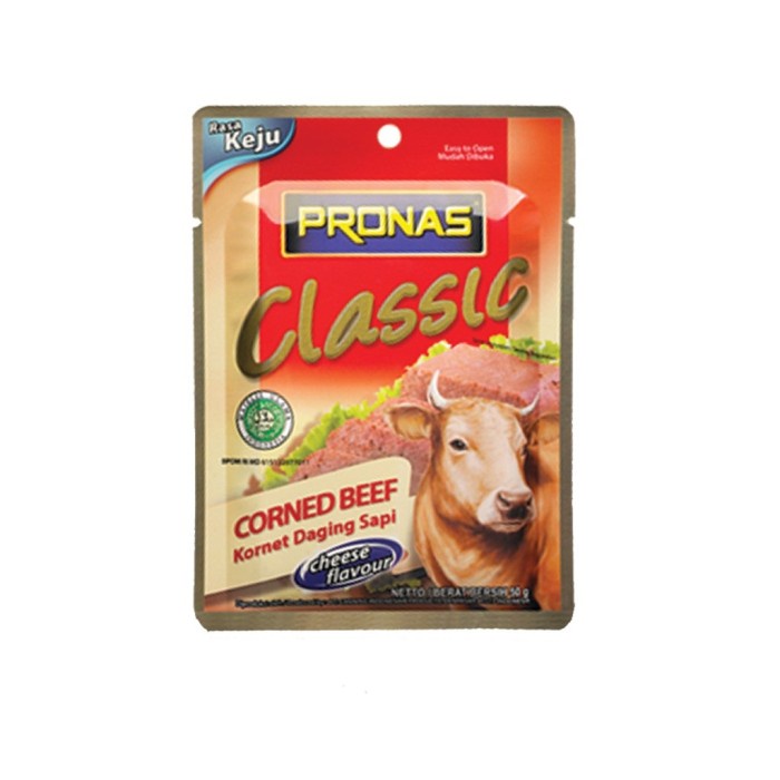 

ds20112s Pronas Kornet Sapi Sachet Rasa Keju 50Gram Xa20X1