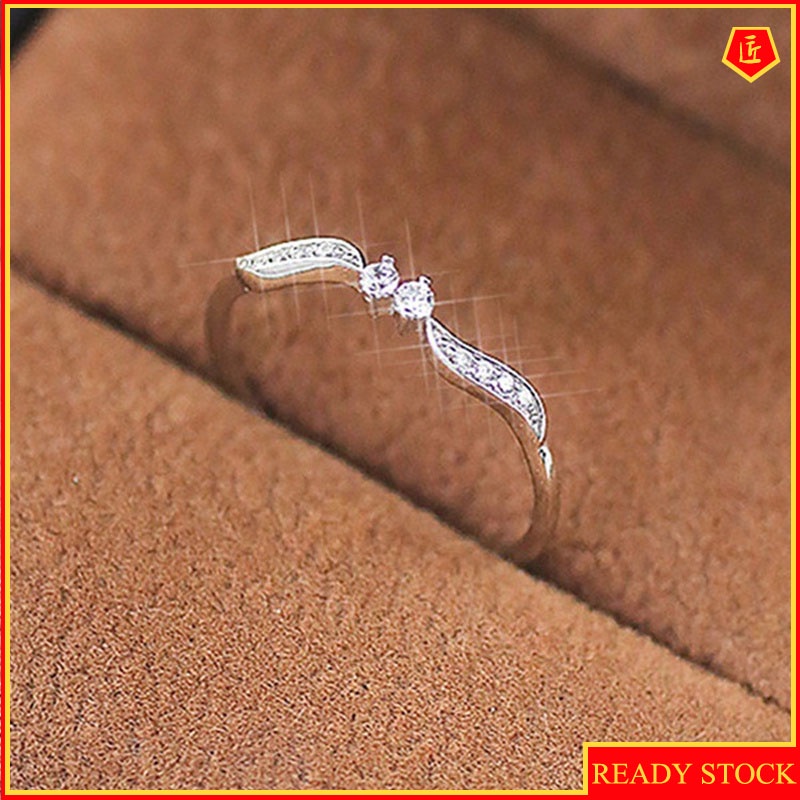 [Ready Stock]Creative Leaf Ring Women's Fashion 925 Silver