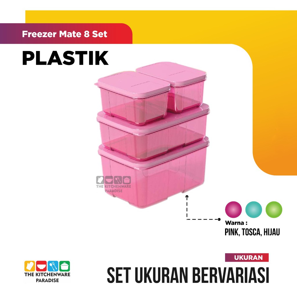 FOOD CONTAINER BIGGY FREEZER MATE SET OF 8