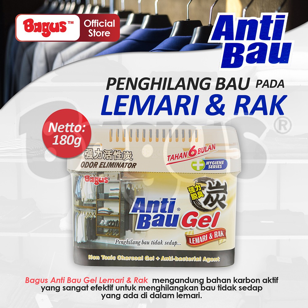 Bagus Anti Bau Lemari Rak Penghilang bau Lemari Rak 180 gr W-20320