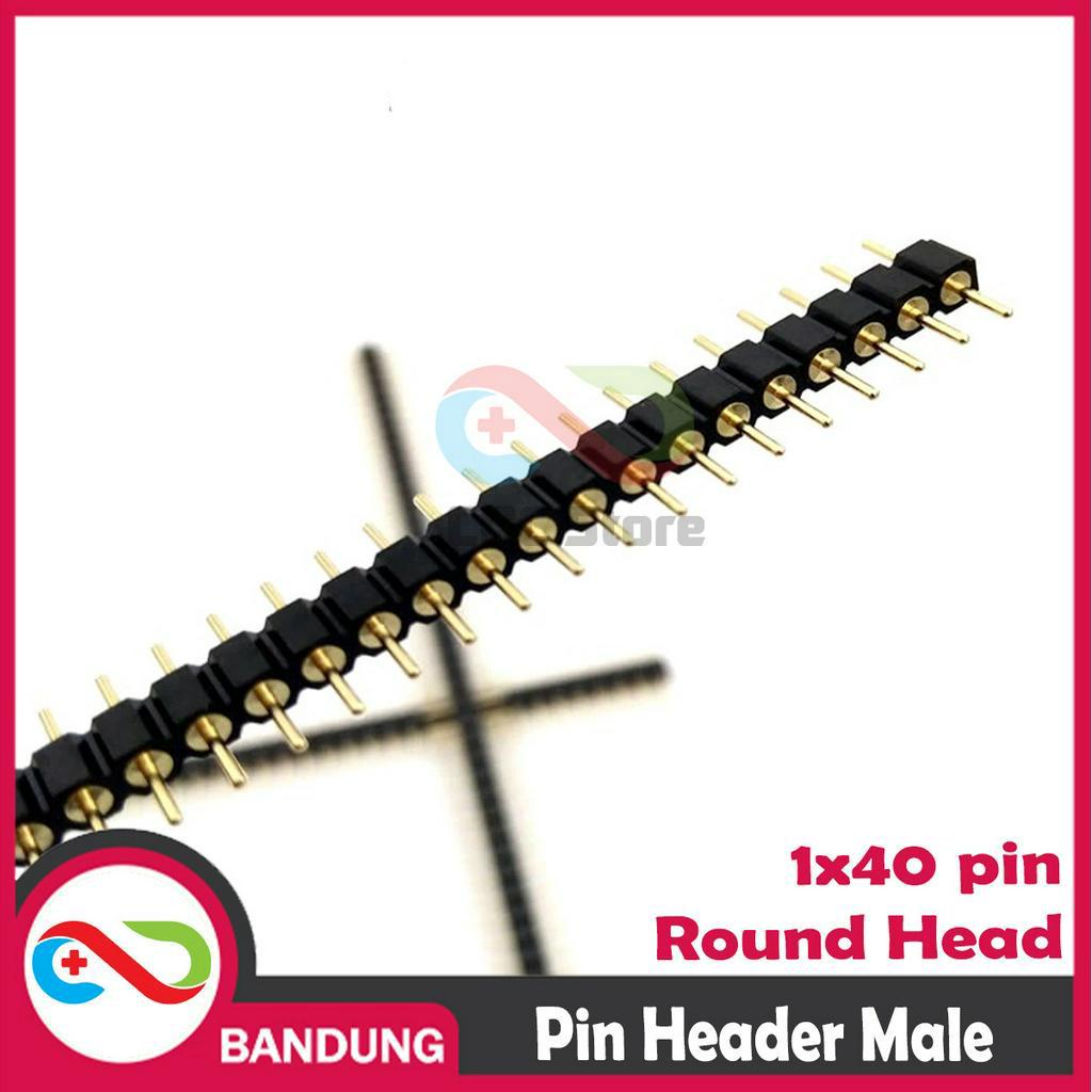 PIN HEADER MALE ROUND HEAD SINGLE ROW 1X40 2.54MM