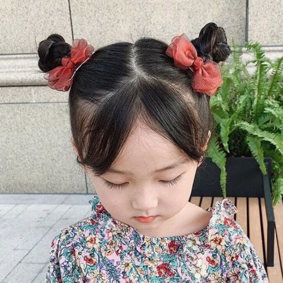 2 Pcs Jepitan Rambut Pita Ikat Rambut Anak Perempuan Cewek Lucu Model Korea Aksesoris Rambut Anak 1-10th Jepitan Anak Model Pita