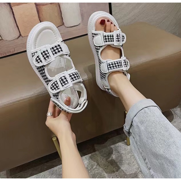 aid 0321, sandal flat wanita import fashion sandal slip on cantik terkiniian terlaris best seller