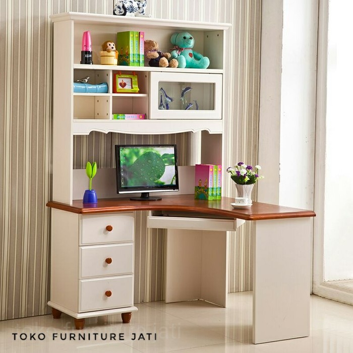SET MEJA BELAJAR ANAK WARNA PUTIH