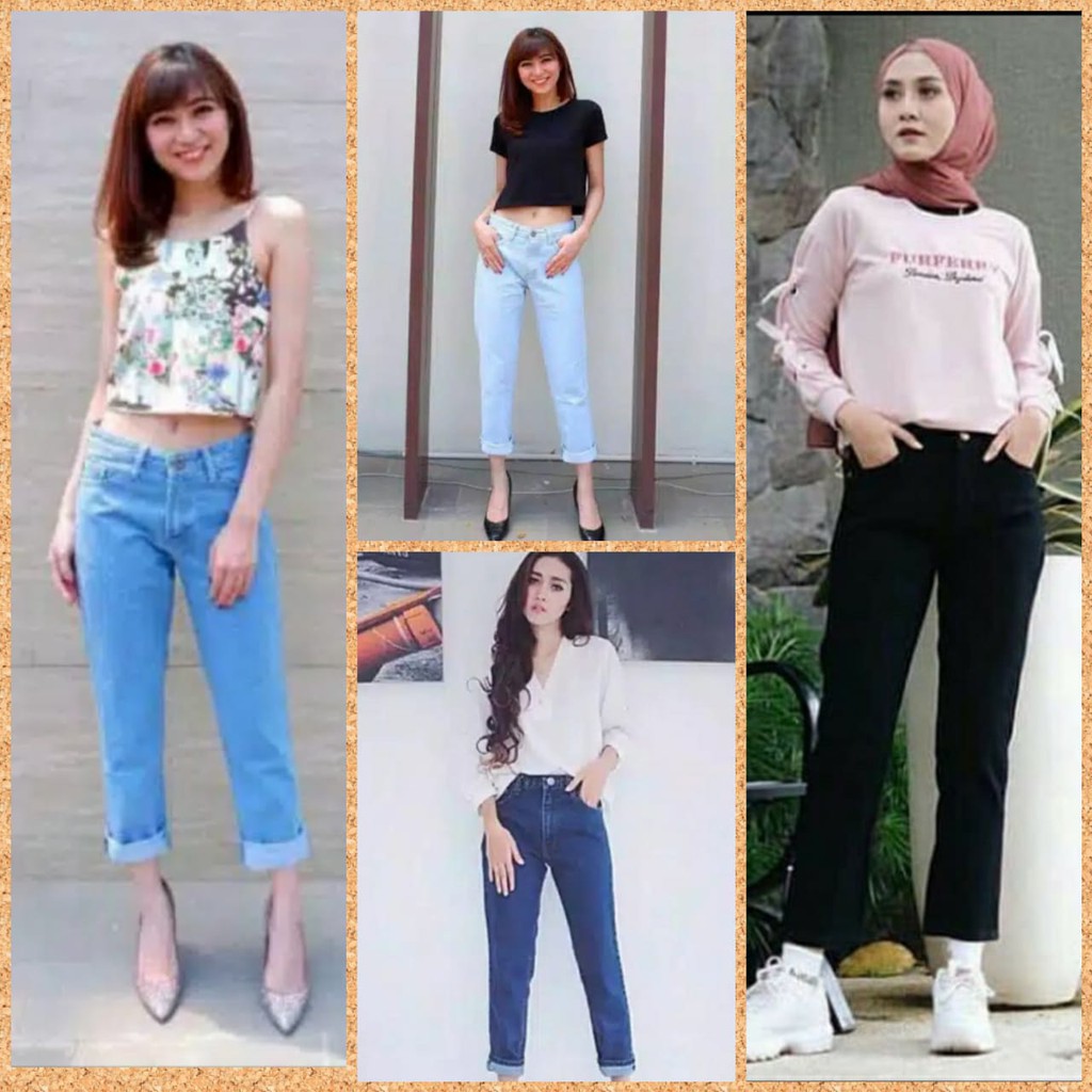 SALE CELANA PLAIN BOYFRIEND JEANS