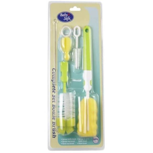 BABYSAFE Bottle Brush Complete Set Sikat Botol Busa Sikat Sedotan Dot