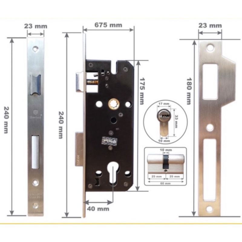 Swing Lockcse 40 mm/ body kunci swing murah lock case swing 24 cm body swing kunci pintu ukuran besar badan kunci pintu rumah dalaman kunci pintu rumah lidah swing