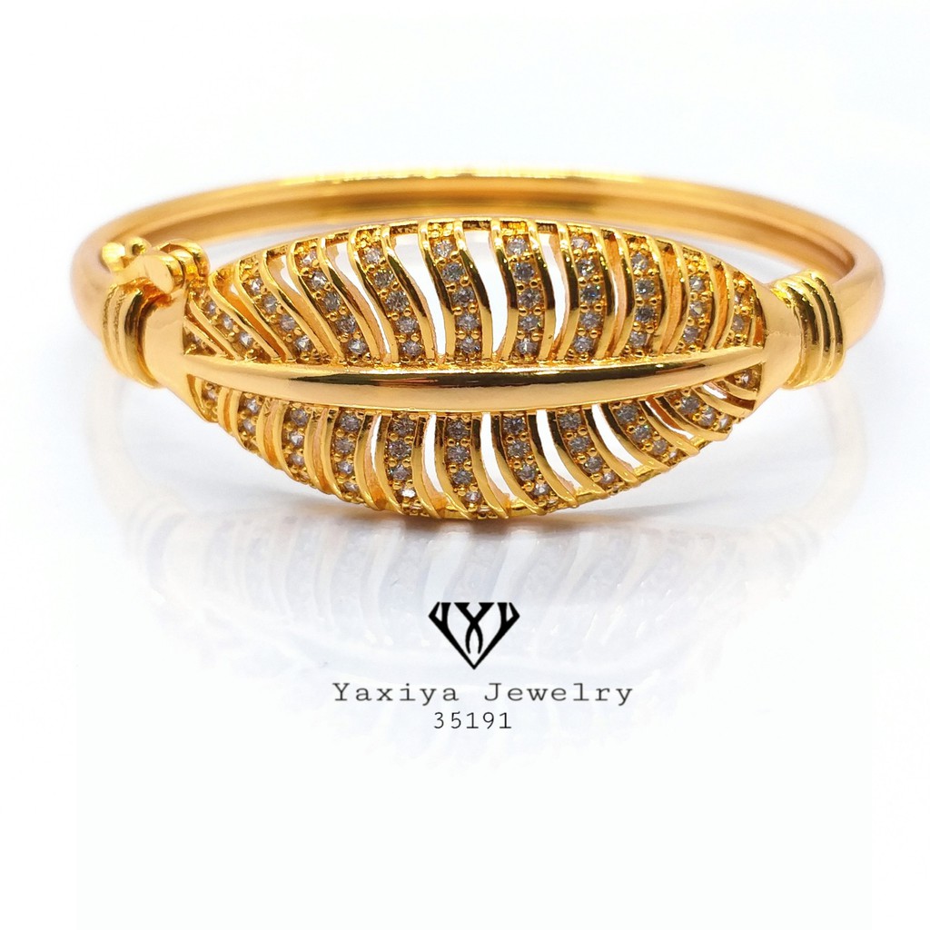 

Gelang Tangan permata Perhiasan Imitasi lapis emas 18K Yaxiya Jewelry 35191