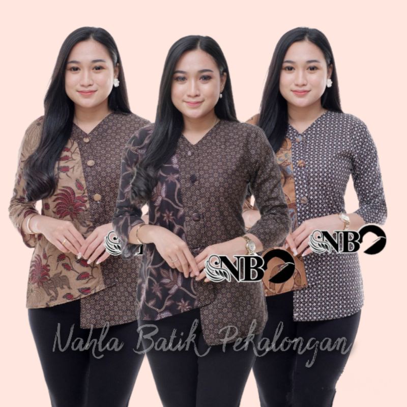 [ TERBARU ] ATASAN BATIK WANITA KERJA KANTOR ORI SHABIRAH BATIKSOLO BLOUSE BLUSEBATIK BATIKMODERN